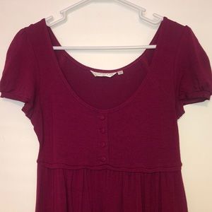 Top Shop Scoop Neck Button Dress